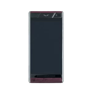 Vertu Aster T Ostrich Classic Phone Raspberry Red Front View