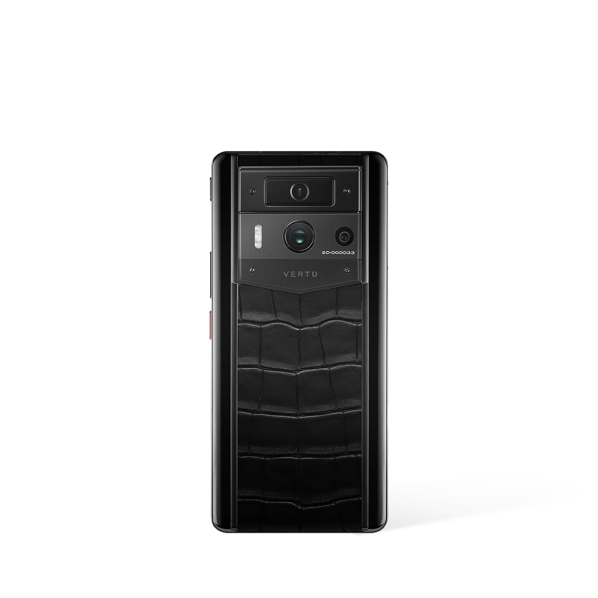Vertu Metavertu Max Alligator Black Ceramic Frame Black Plate Fortune Serpent Edition black luxury AI phone with bank-grade security chip
