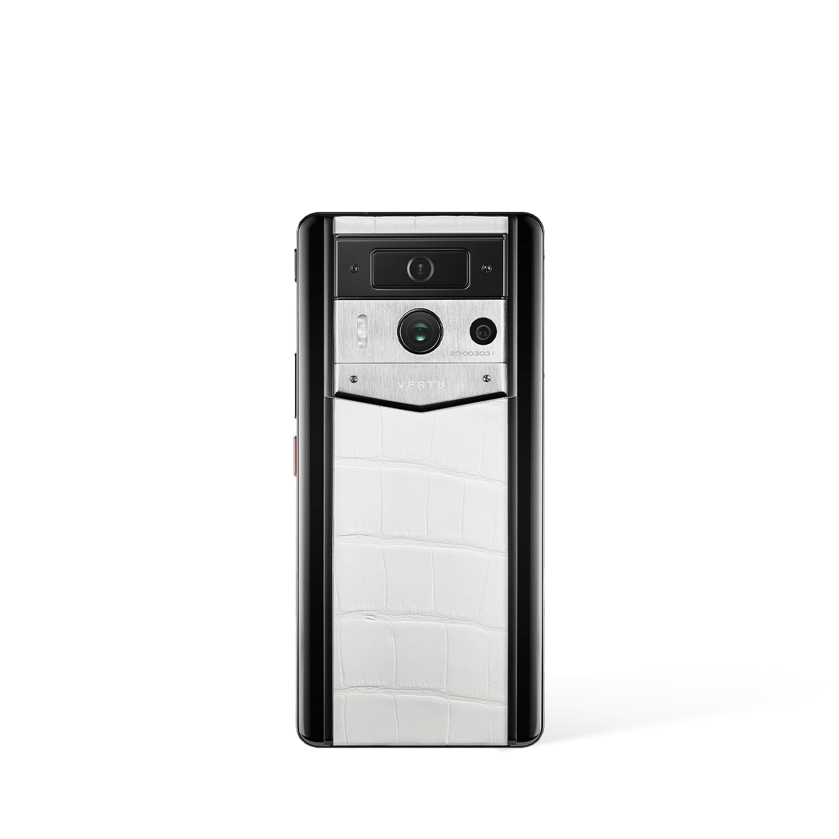 Vertu Metavertu Max Alligator Black Ceramic Frame Silver Plate white luxury AI phone high-density ceramic frame