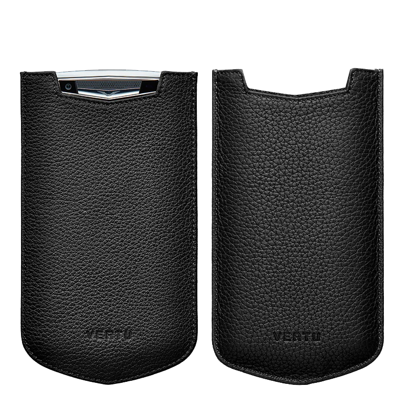 ASTER P SLIP CALF LEATHER PHONE CASE – MULTICOLOR<span> - </span>Black