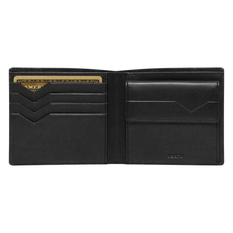VERTU CARD WALLET BLACK CALF LEATHER CASE<span> - </span>4 CC