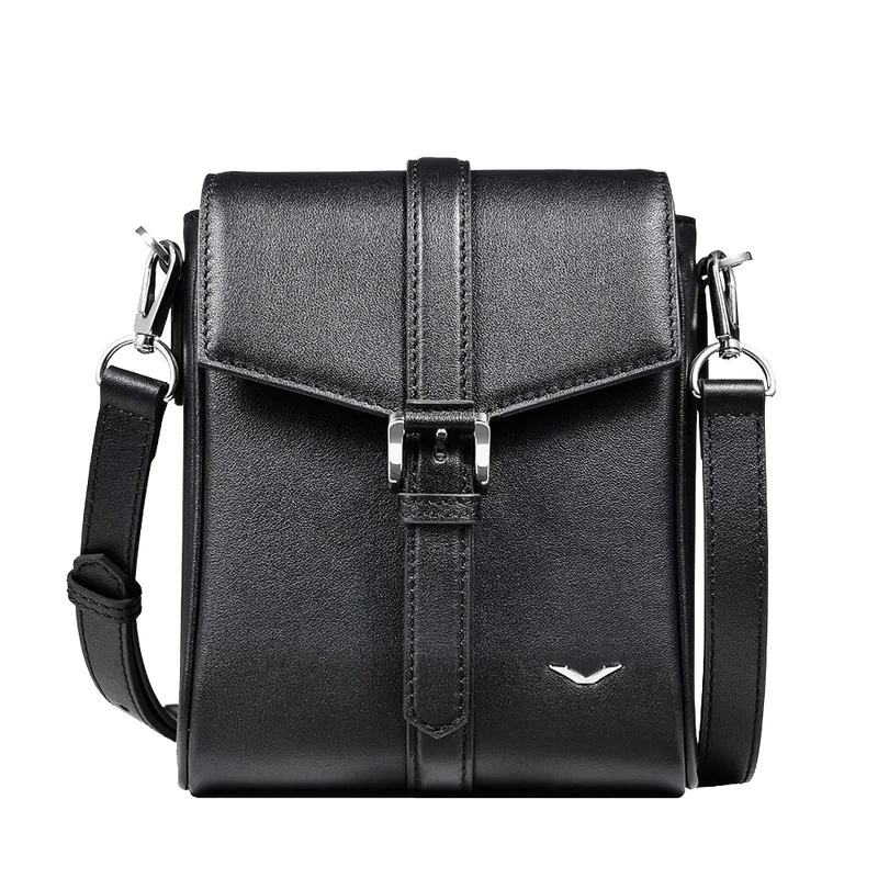 Men's Business Crossbody Leather Mini Courier Messenger Bag
