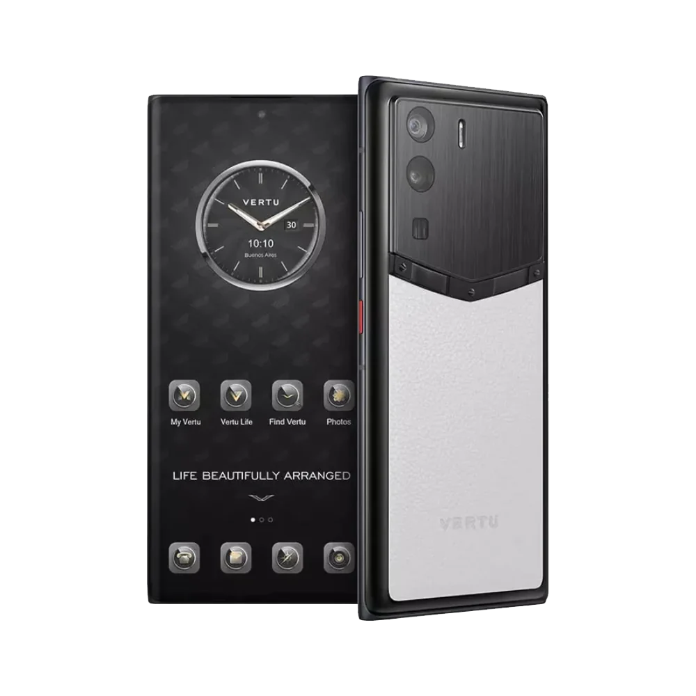 Metavertu  Curve Screen Frameless Calfskin 5G Web3 Phone – White<span> - </span>Pro 18+1TB