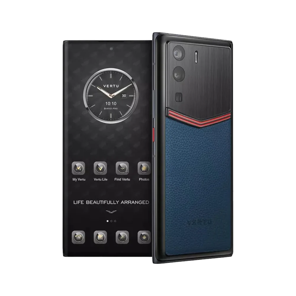 Metavertu  Curve Screen Enameled Calfskin 5G Web3 Phone – Blue<span> - </span>Pro 18+1TB