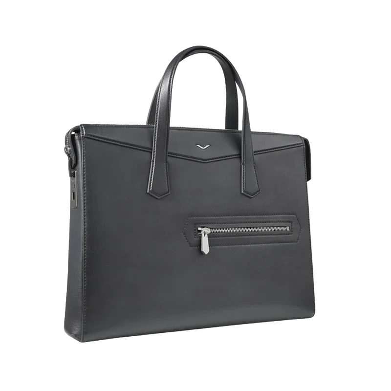 Black Briefcase Leather Bag for Men