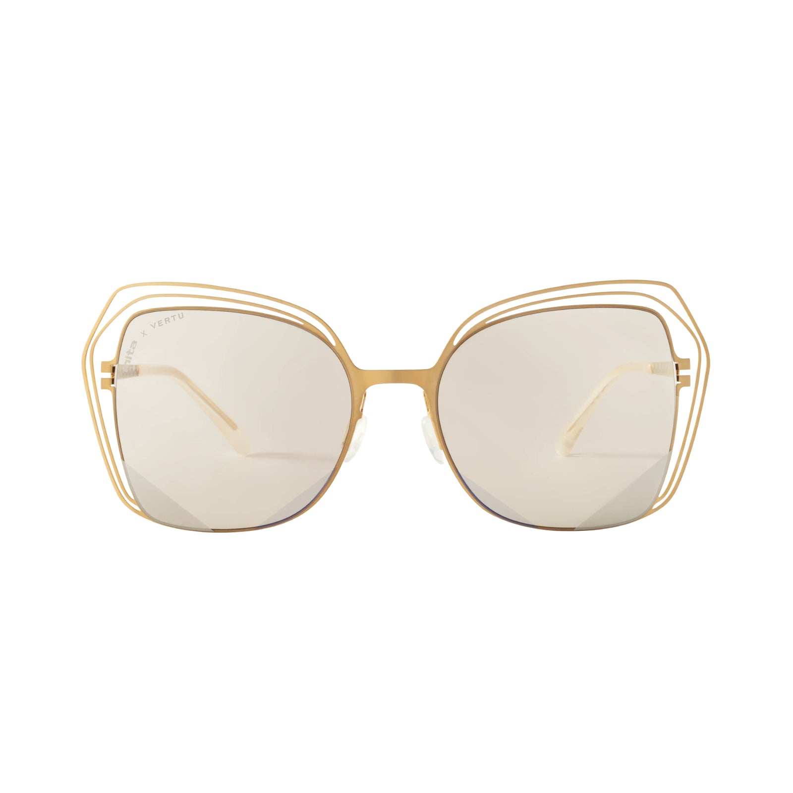 Essence V Women's Luxury Polarized Sunglasses Layered Hollow-out<span> - </span>Noble Golden