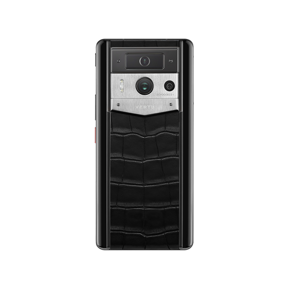 METAVERTU 2 Alligator Skin Web3 AI Phone - Black(Silver Case)