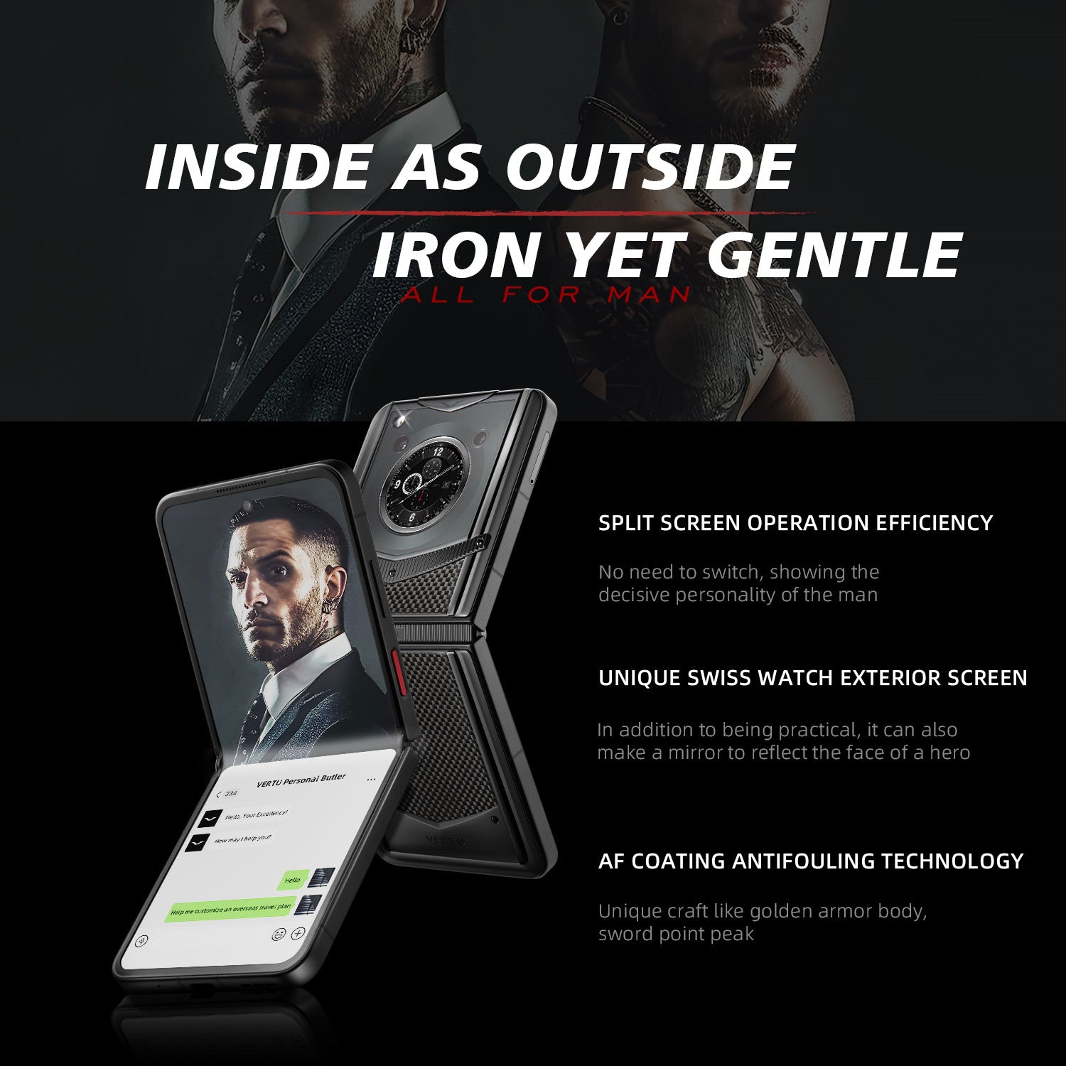 VERTU® IRONFLIP Carbon Texture SERIES