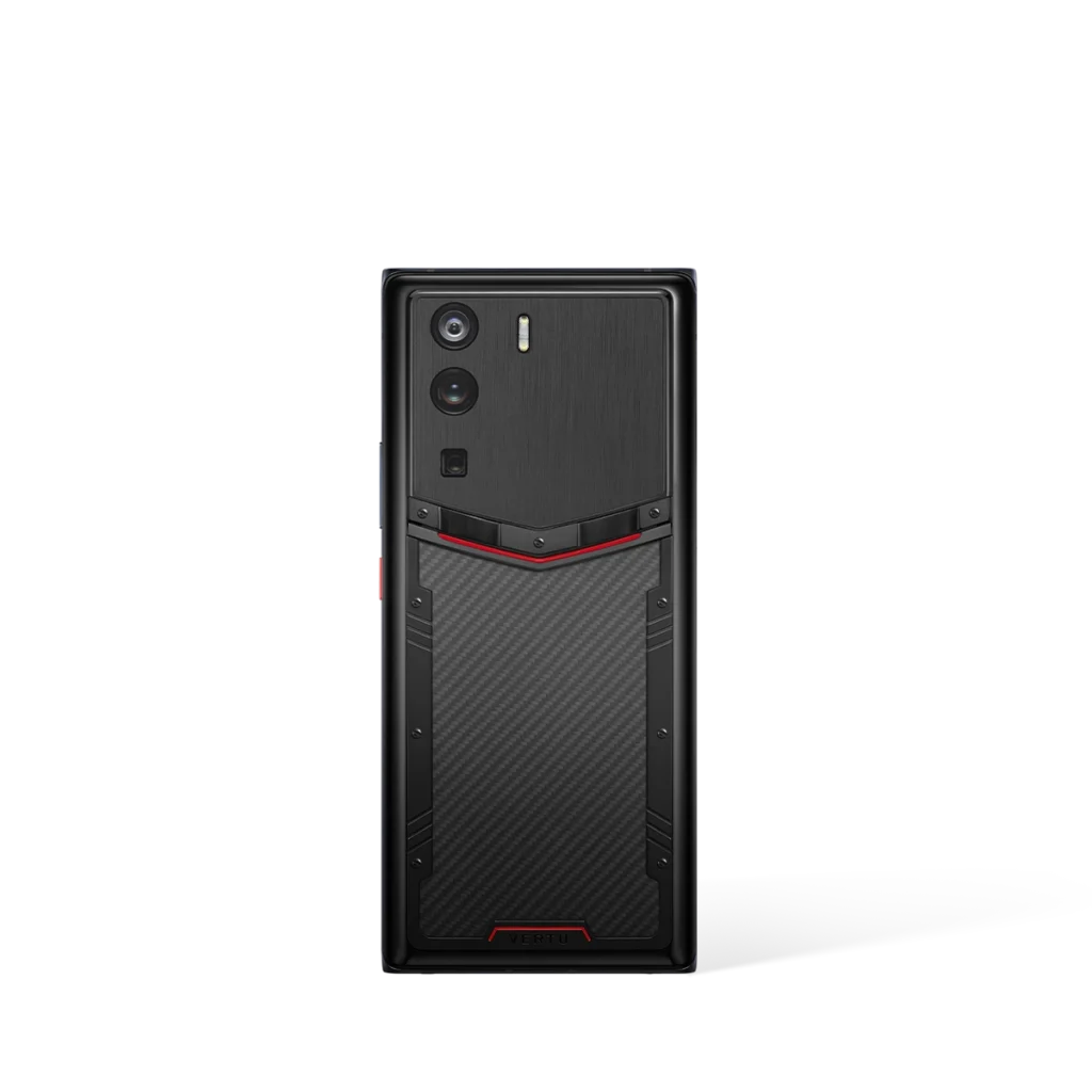 Vertu METAVERTU Iron Black Carbon Fiber 5G Web3 AI Phone Symmetrical Back View Detail