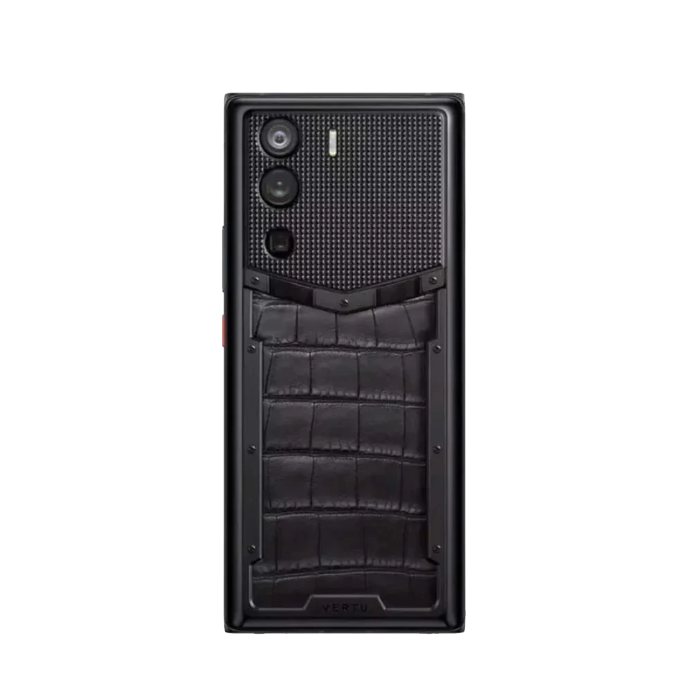 Vertu METAVERTU Flame Red Alligator Skin 5G Web3 Smartphone Side Slanted Perspective View