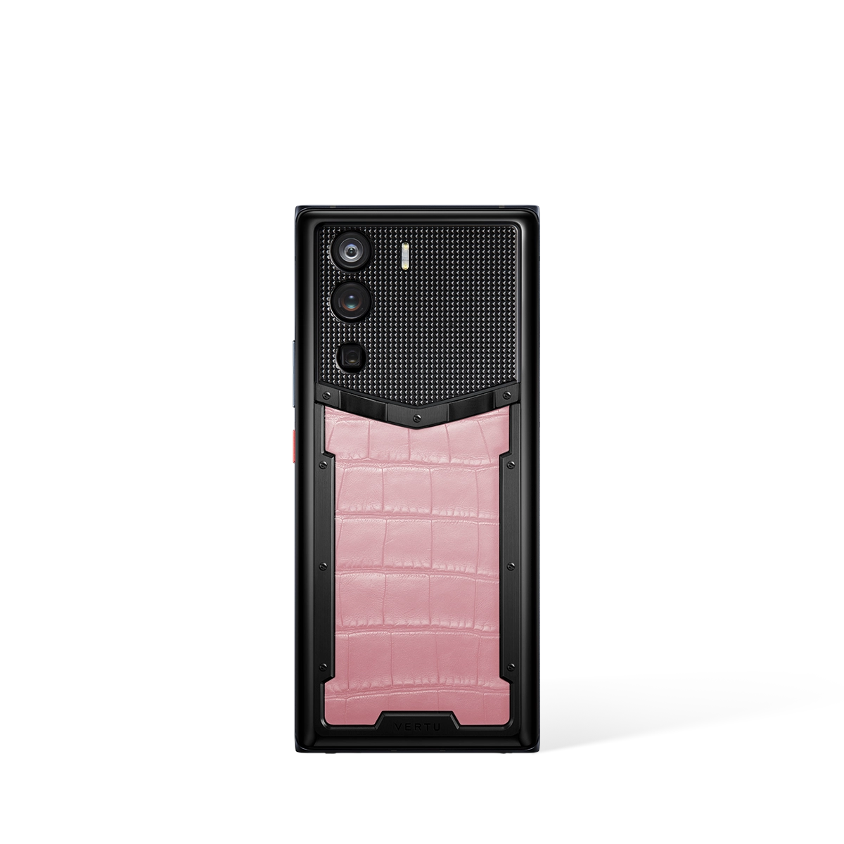 Vertu METAVERTU Sakura Pink Alligator Skin 5G Web3 Smartphone Rear Perspective View