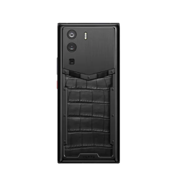 Vertu Metavertu Black Alligator Skin 5G Web3 Smartphone Detailed Back Texture View
