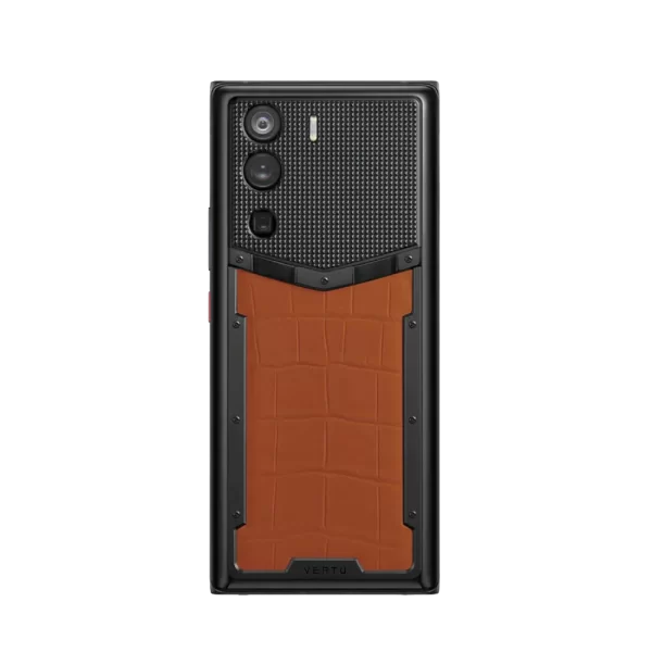 Vertu Metavertu Brown Alligator Skin 5G Web3 Phone Direct Rear Facing Product View