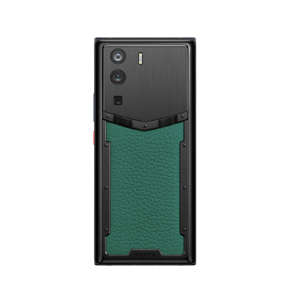 Vertu Metavertu Vienna Green Calfskin 5G Web3 Smartphone Direct Back Facing View