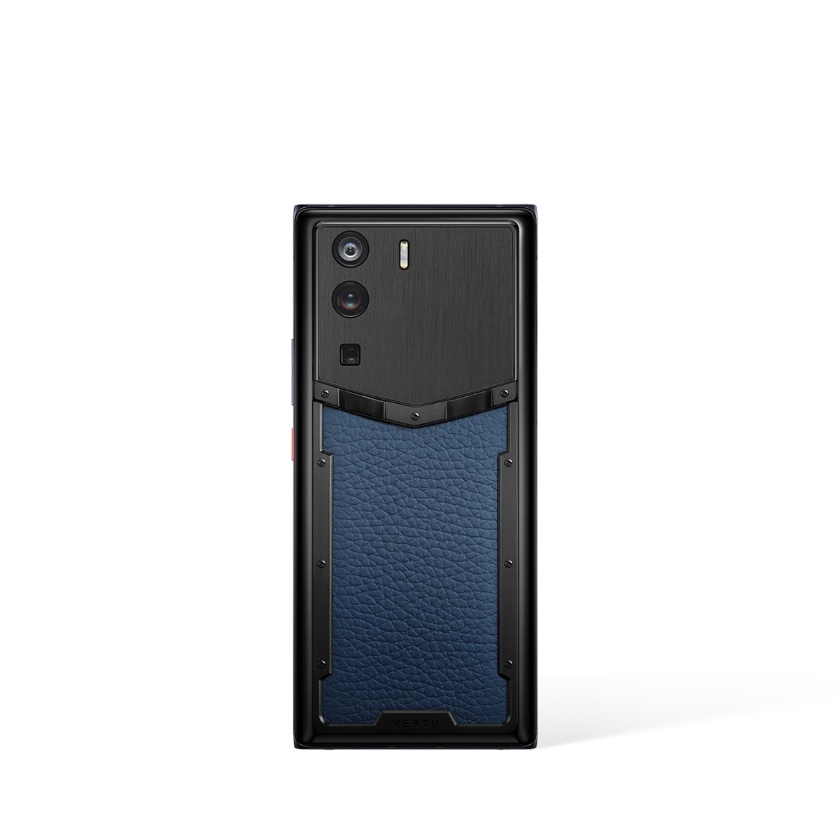Vertu Metavertu Frameless Blue Calfskin 5G Web3 Smartphone Rear Perspective View