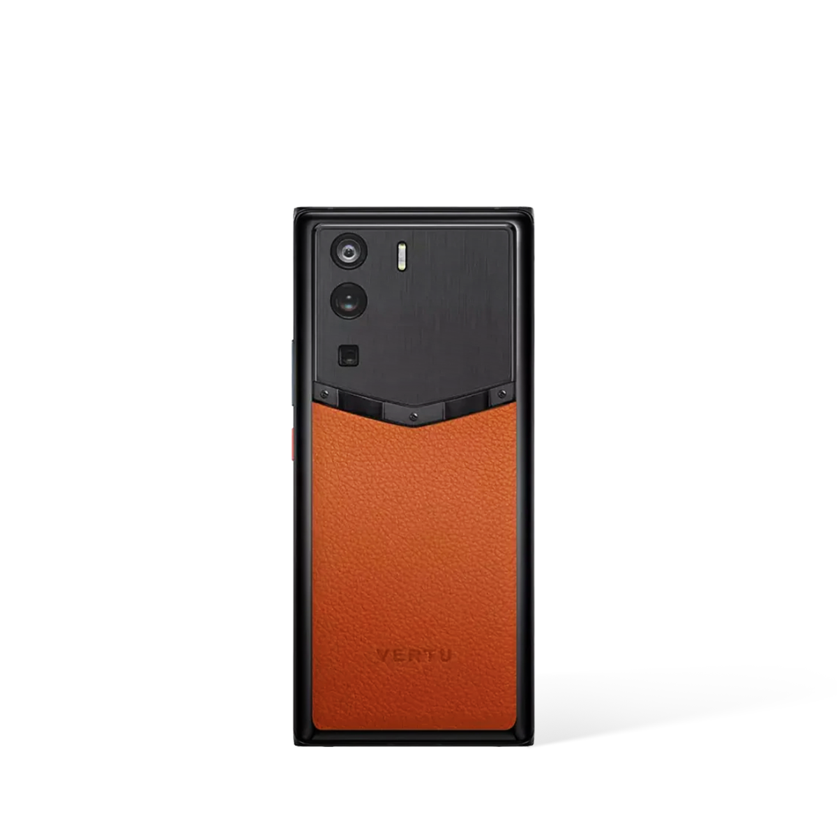 Vertu METAVERTU Dawning Orange Frameless Calfskin 5G Web3 Phone Rear Perspective View