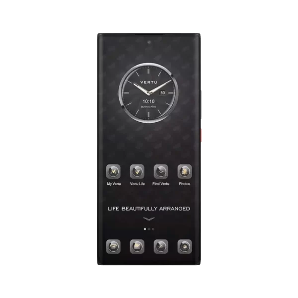 Vertu METAVERTU Black Race Track Alligator Skin Luxury Web3 Phone Front OLED Screen Display