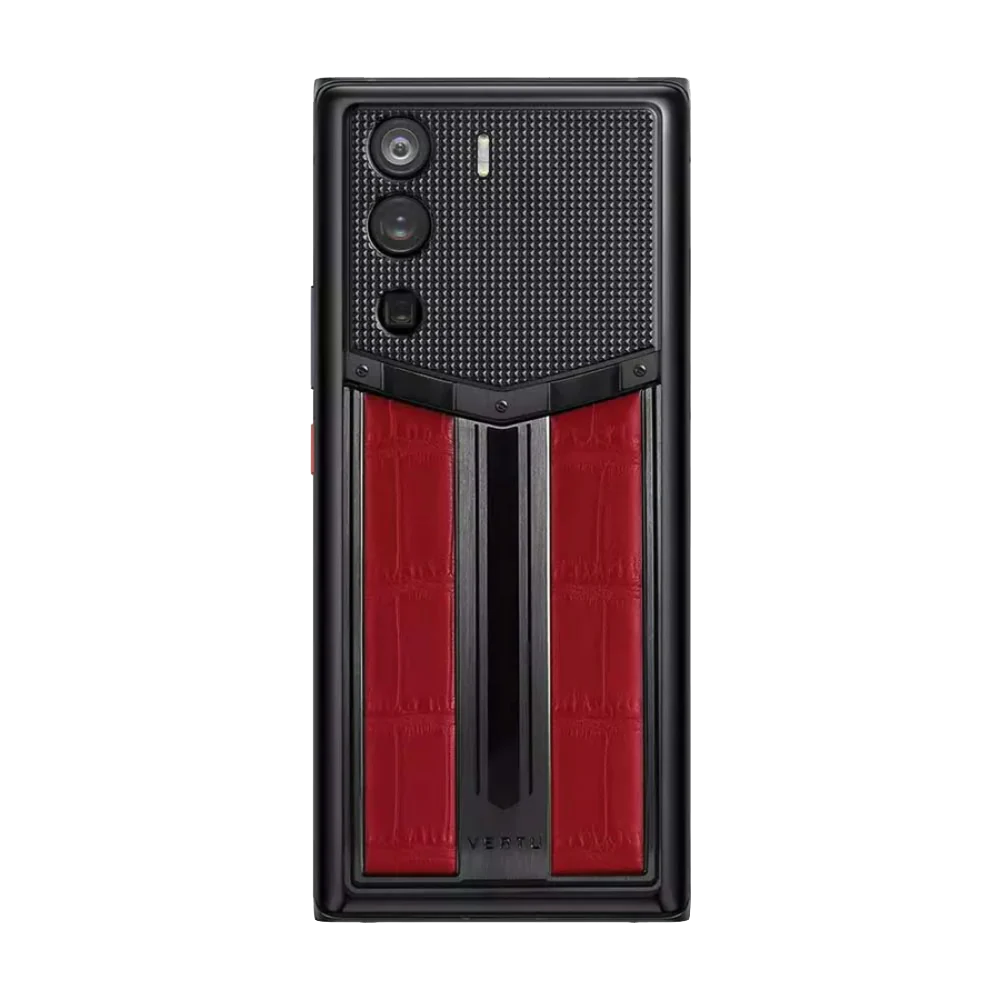 Vertu METAVERTU Flame Red Race Track Alligator Skin Luxury Web3 Phone Direct Rear View Display