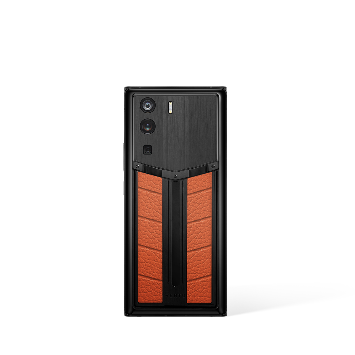 Vertu METAVERTU Race Track Design Orange Calfskin Luxury Web3 Phone Rear Back View Image