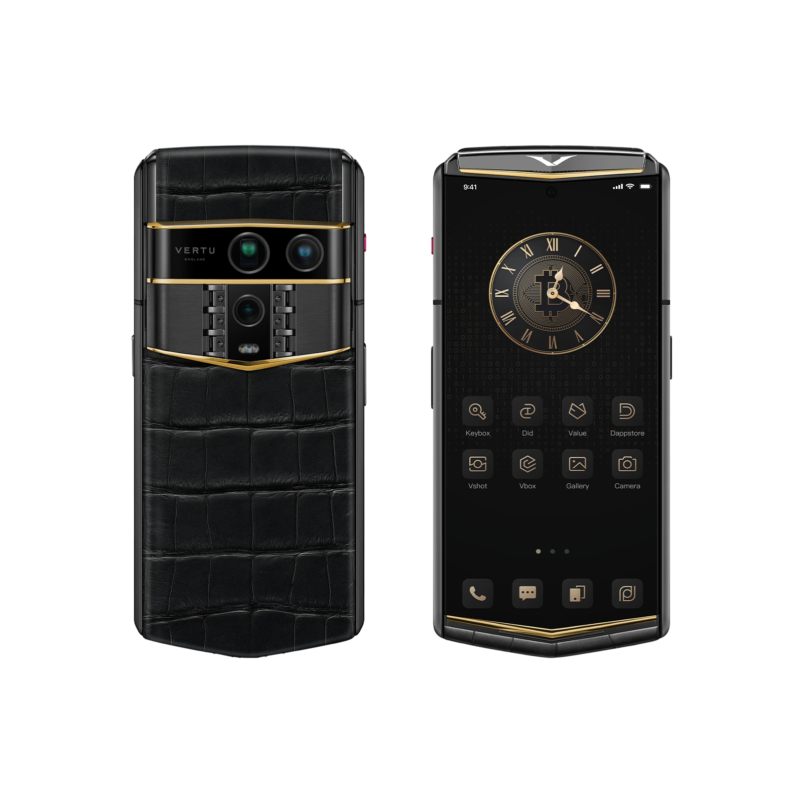 Vertu Agent Q 27th Anniversary Limited Edition black luxury smartphone front and back view featuring exclusive anniversary design, premium materials and high-end craftsmanship