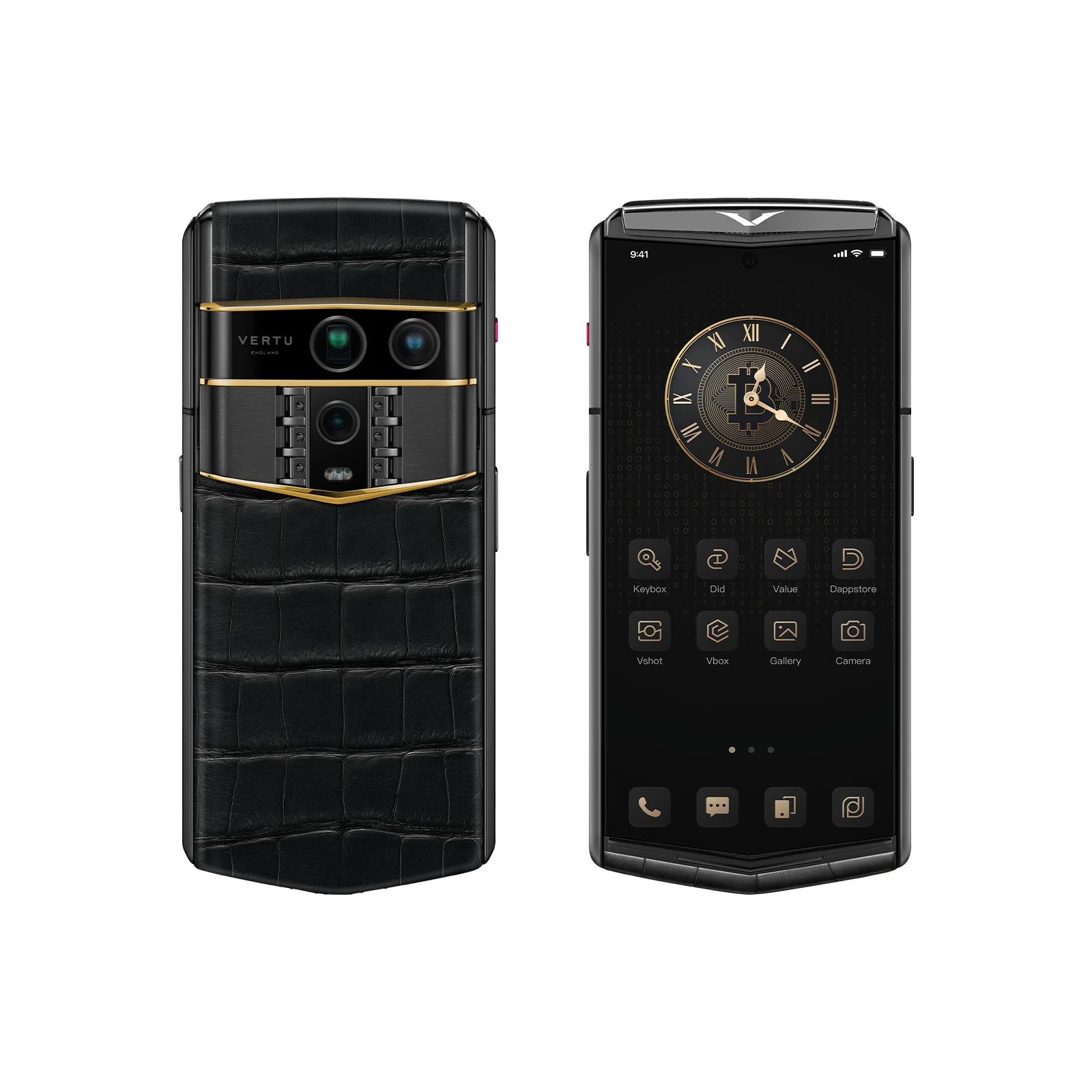 Vertu Agent Q 27th Anniversary Limited Edition black luxury smartphone front and back view featuring exclusive anniversary design, premium materials and high-end craftsmanship