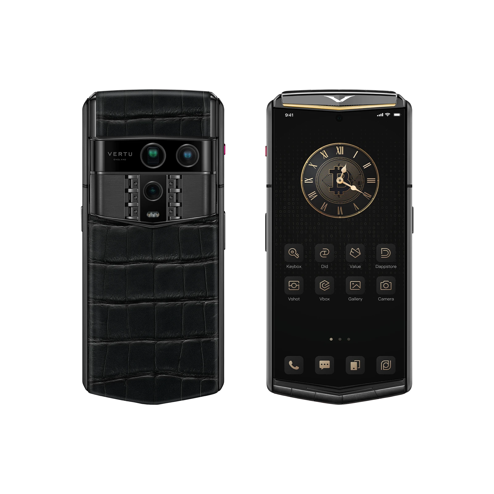 Vertu Agent Q 27th Anniversary Limited Edition black luxury smartphone front and back view featuring exclusive anniversary design, premium materials and high-end craftsmanship