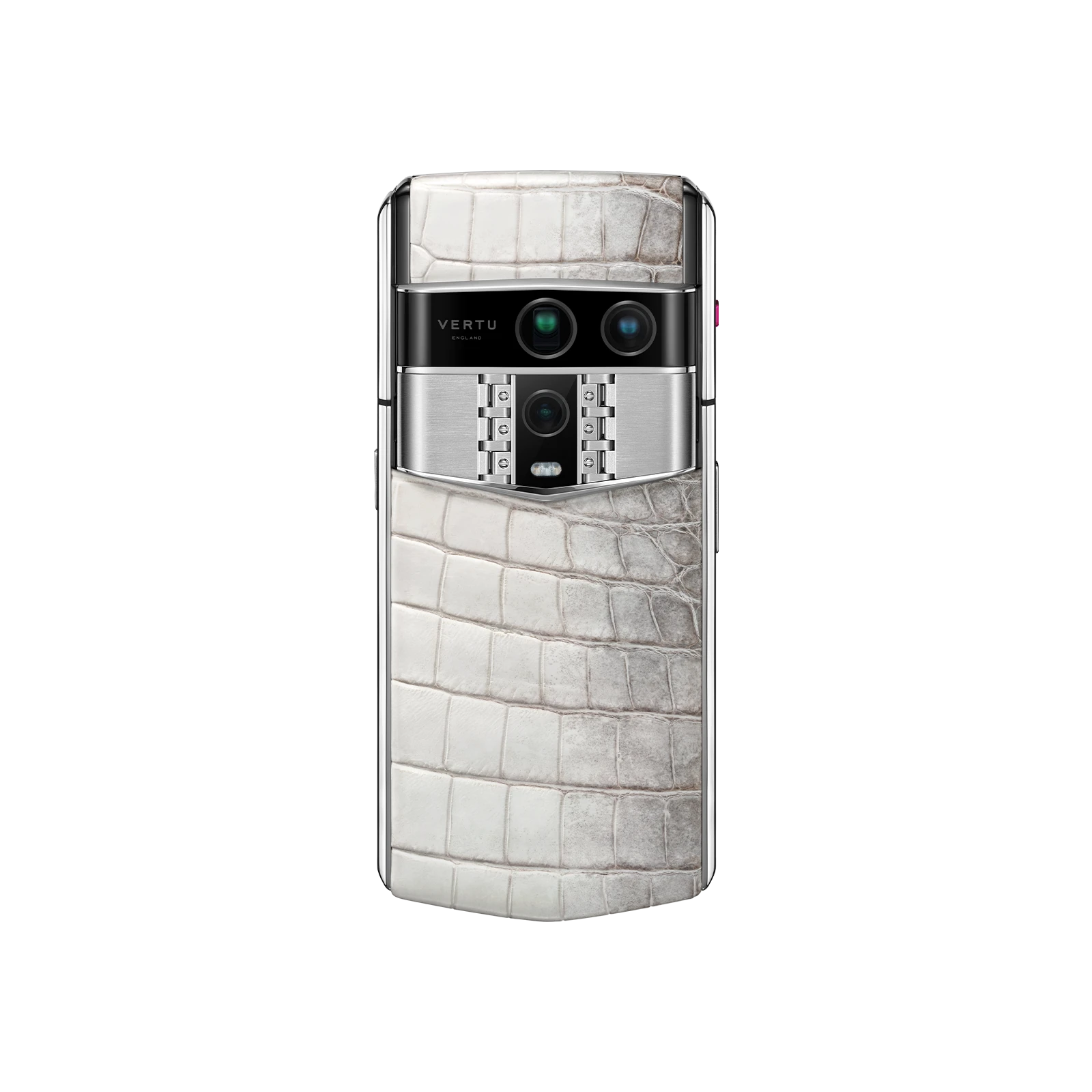 Vertu Agent Q Himalaya Alligator luxury smartphone back view featuring premium alligator leather in Himalaya finish, refined design and high-end craftsmanship