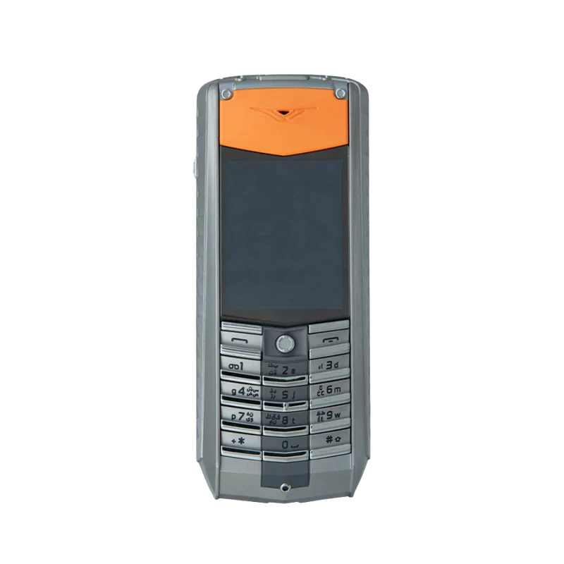 Vertu Ascent X Peat Alu RM-589V CN Classic Keypad Phone Orange Front View