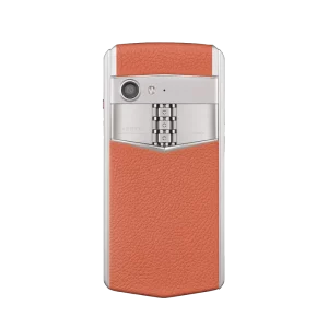 Aster P Baroque Calfskin Phone Dawning Orange Back