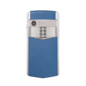 Aster P Baroque Calfskin Phone Navy Blue Back