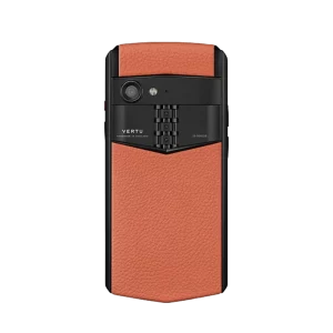 Aster P Gothic Calfskin Phone Dawning Orange Back