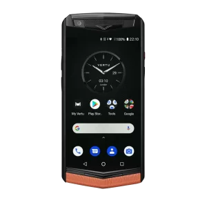 Aster P Gothic Calfskin Phone Dawning Orange Front