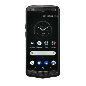 Aster P Gothic Calfskin Phone Jade Black Front