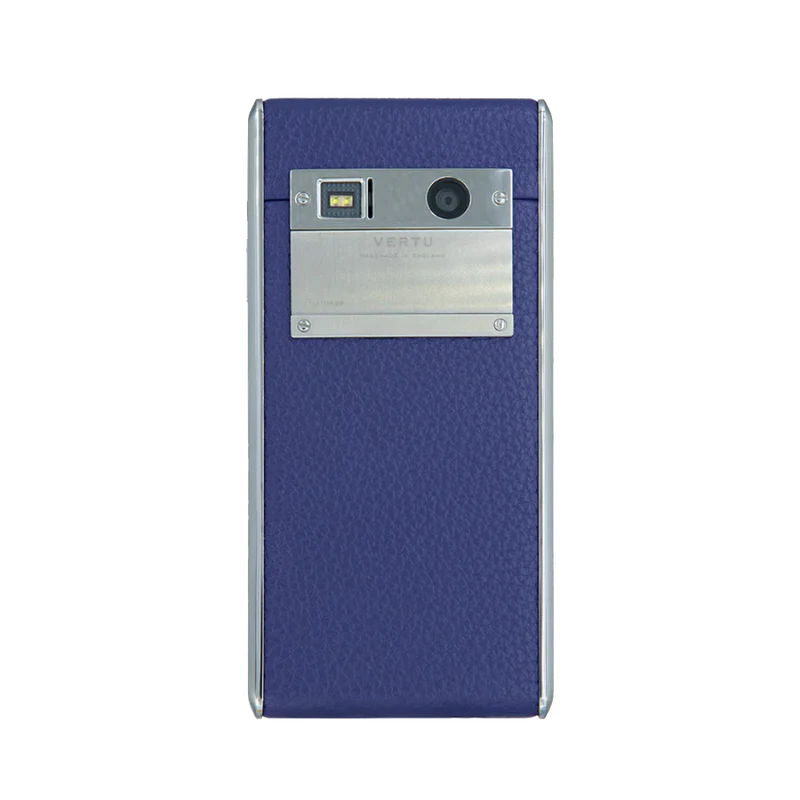 Vertu Aster T Classic Calf Leather Phone Blue Back View