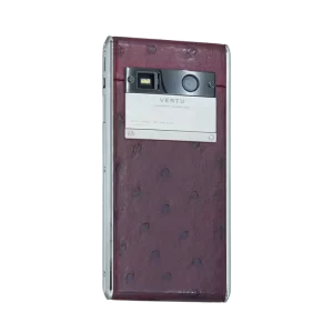 Vertu Aster T Ostrich Classic Phone Raspberry Red Side View