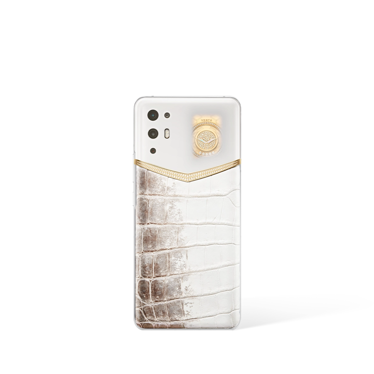 Ivertu Himalaya Alligator Skin 5G Phone – 18K Gold & Diamonds