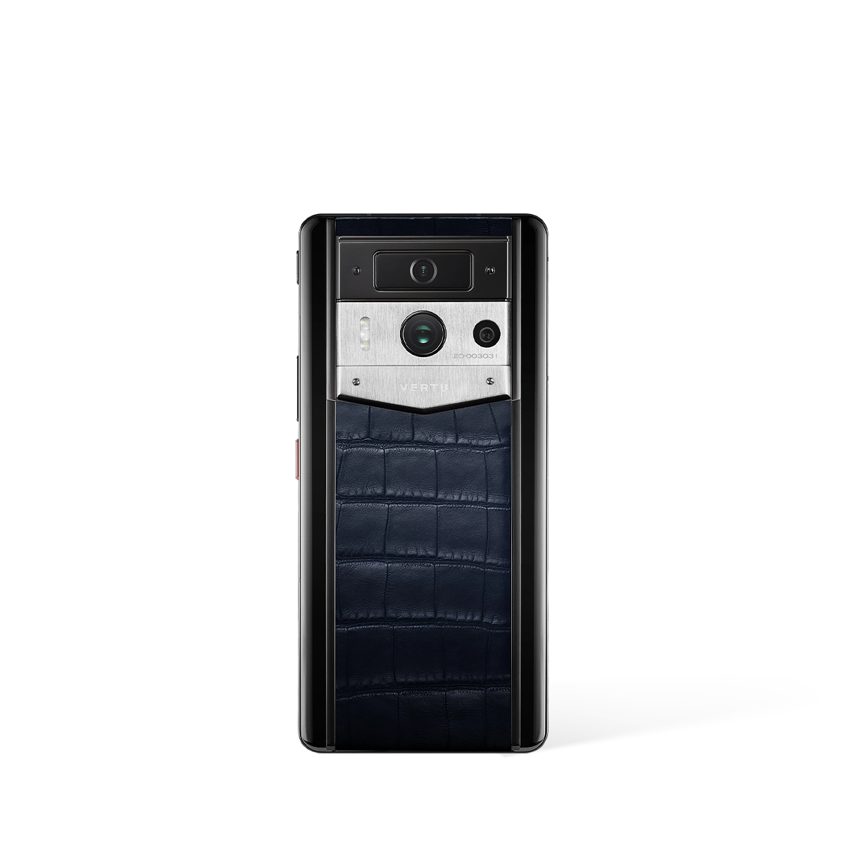 Vertu Metavertu Max Alligator Black Ceramic Frame Silver Plate blue luxury AI phone high-density ceramic frame