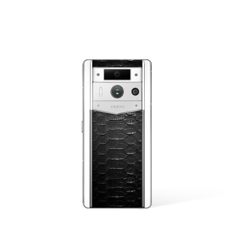 Vertu Metavertu Max The Fortune Serpent Edition Jade Black luxury smartphone back view with premium