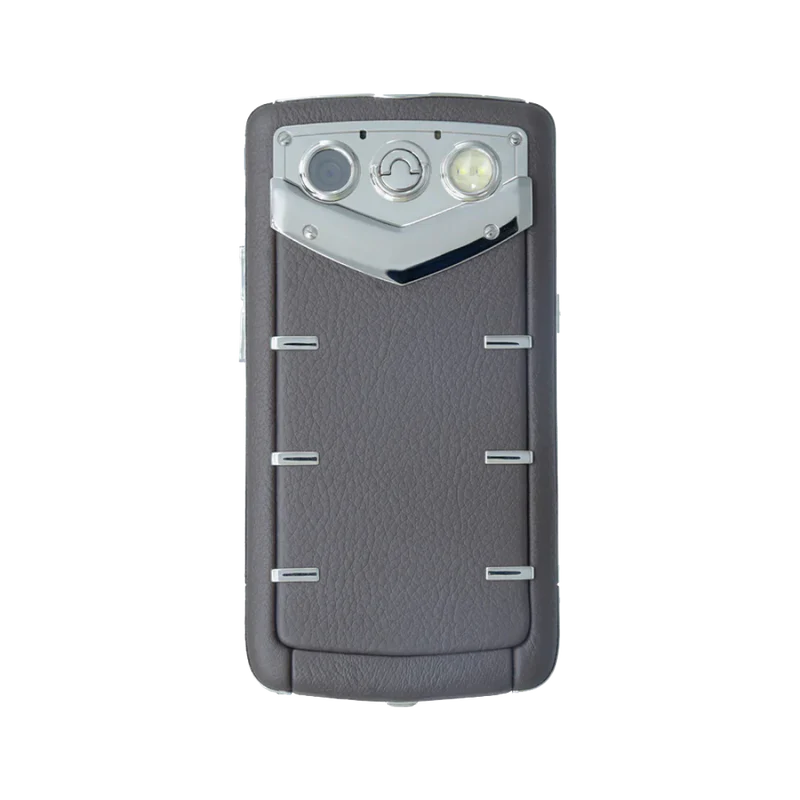Vertu Quest Polish SS Peat Ltr RM-582V CN Classic Keypad Phone Grey Back View