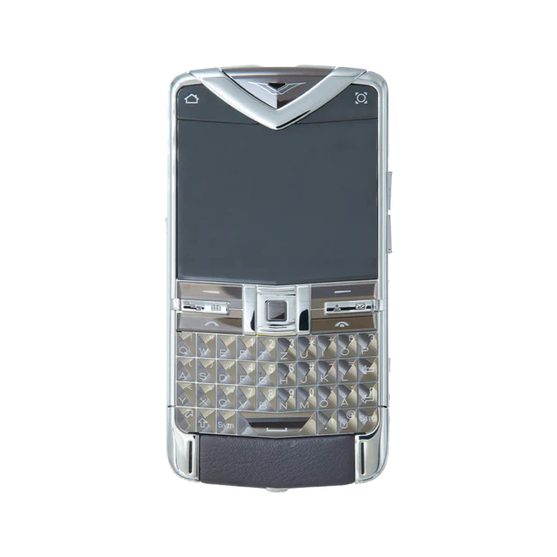 Vertu Quest Polish SS Peat Ltr RM-582V CN Classic Keypad Phone Grey Full Front View